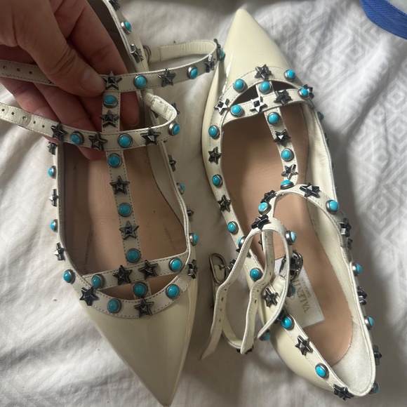 VALENTINO GARAVANI Patent Rockstud Rolling Cage Ballerina - 36.5 - Picture 4 of 6